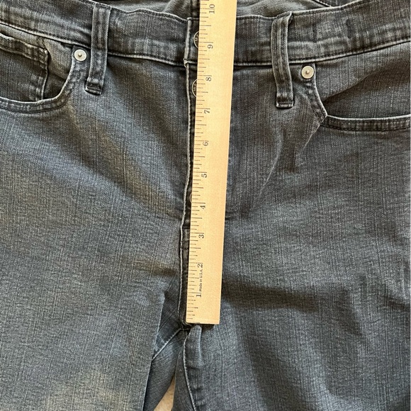 Madewell Jeans Womens 32 Black Skinny 9" High Rise Raw Hem Light Wash Denim - Picture 5 of 9